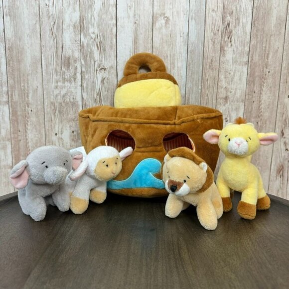 Baby Ganz Collection Noah's Ark 4 Stuffed Animal Toys Interactive Multicolor - Picture 2 of 7